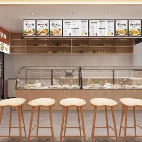 现代快餐厅3D模型下载